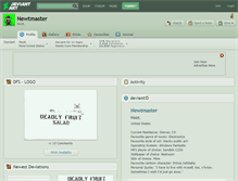 Tablet Screenshot of newtmaster.deviantart.com
