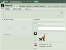 Tablet Screenshot of manadreal.deviantart.com