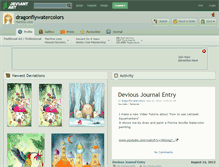 Tablet Screenshot of dragonflywatercolors.deviantart.com