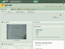 Tablet Screenshot of goldenlight.deviantart.com