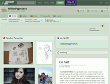 Tablet Screenshot of millionpageviews.deviantart.com