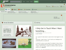 Tablet Screenshot of cinnamonjames.deviantart.com