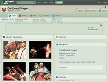 Tablet Screenshot of cardboard-dragon.deviantart.com