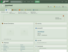 Tablet Screenshot of javanhead.deviantart.com