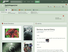 Tablet Screenshot of darkwhispers244.deviantart.com