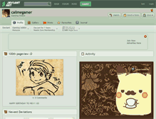 Tablet Screenshot of callmegamer.deviantart.com