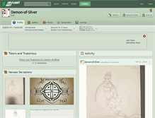 Tablet Screenshot of demon-of-silver.deviantart.com