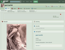 Tablet Screenshot of guerroartist.deviantart.com
