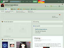 Tablet Screenshot of hellcorrespondence.deviantart.com