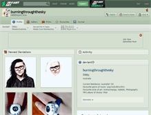 Tablet Screenshot of burningthroughthesky.deviantart.com