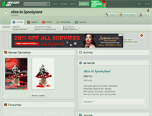 Tablet Screenshot of alice-in-spookyland.deviantart.com