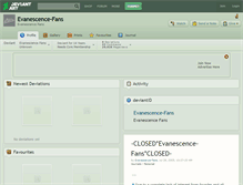 Tablet Screenshot of evanescence-fans.deviantart.com
