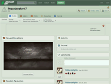 Tablet Screenshot of peacebreaker47.deviantart.com