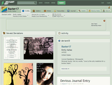 Tablet Screenshot of baxter17.deviantart.com