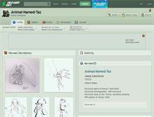 Tablet Screenshot of animal-named-taz.deviantart.com