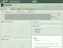 Tablet Screenshot of emilyangel.deviantart.com