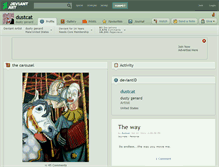 Tablet Screenshot of dustcat.deviantart.com