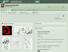 Tablet Screenshot of happymaskman588.deviantart.com