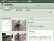 Tablet Screenshot of houndourneo.deviantart.com
