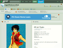 Tablet Screenshot of angelofunknowndied.deviantart.com