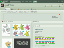 Tablet Screenshot of melodythefox.deviantart.com