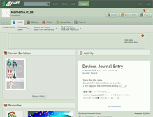 Tablet Screenshot of mamama7028.deviantart.com