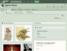 Tablet Screenshot of feather-collector.deviantart.com