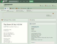 Tablet Screenshot of littlespiker04.deviantart.com