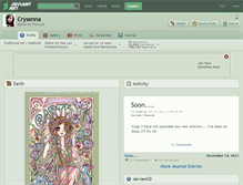 Tablet Screenshot of crysenna.deviantart.com
