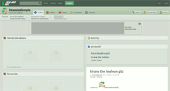 Desktop Screenshot of kiraraleafeonplz.deviantart.com
