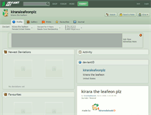 Tablet Screenshot of kiraraleafeonplz.deviantart.com