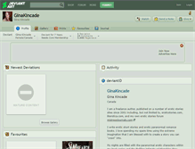 Tablet Screenshot of ginakincade.deviantart.com