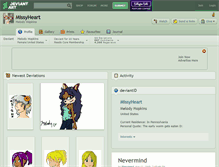 Tablet Screenshot of missyheart.deviantart.com