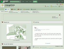 Tablet Screenshot of creepygoth666.deviantart.com