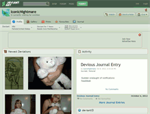 Tablet Screenshot of iconicnightmare.deviantart.com