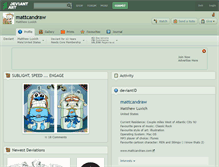 Tablet Screenshot of mattcandraw.deviantart.com