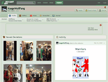 Tablet Screenshot of kaagewolffang.deviantart.com