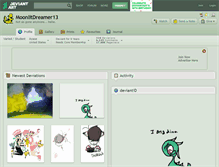 Tablet Screenshot of moonlitdreamer13.deviantart.com