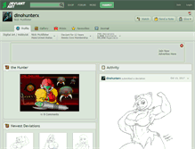 Tablet Screenshot of dinohunterx.deviantart.com