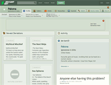 Tablet Screenshot of pakona.deviantart.com