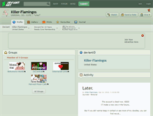 Tablet Screenshot of killer-flamingos.deviantart.com
