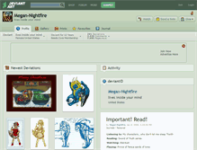 Tablet Screenshot of megan-nightfire.deviantart.com