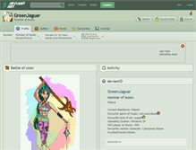 Tablet Screenshot of greenjaguar.deviantart.com