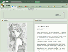 Tablet Screenshot of lilclaw.deviantart.com