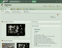 Tablet Screenshot of praetoryus.deviantart.com