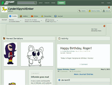 Tablet Screenshot of cynderxspyroxember.deviantart.com