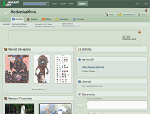 Tablet Screenshot of mechanicalowls.deviantart.com