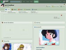 Tablet Screenshot of iamcindybear.deviantart.com