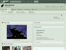 Tablet Screenshot of ladyredcomet.deviantart.com