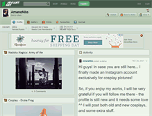 Tablet Screenshot of amanemiss.deviantart.com